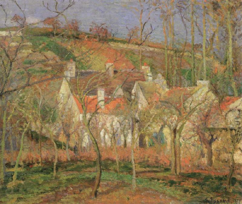 Camille Pissarro the red roofs Spain oil painting art